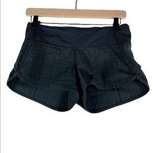 FLAWS Lululemon Run Speed Short Stripe Shorts